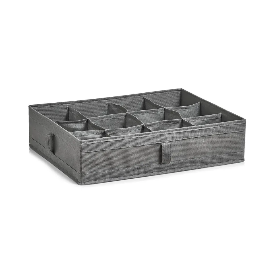 zeller-present-home-living-aufbewahrungsbox-12-f-cher-grau image 1