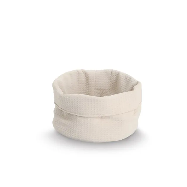 zeller-present-aufbewahrungskorb-waffelpiqu-creme-polyester image 1