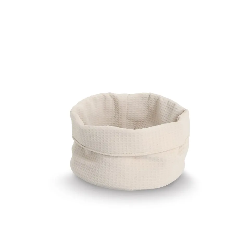 zeller-present-aufbewahrungskorb-waffelpiqu-creme-polyester image 1