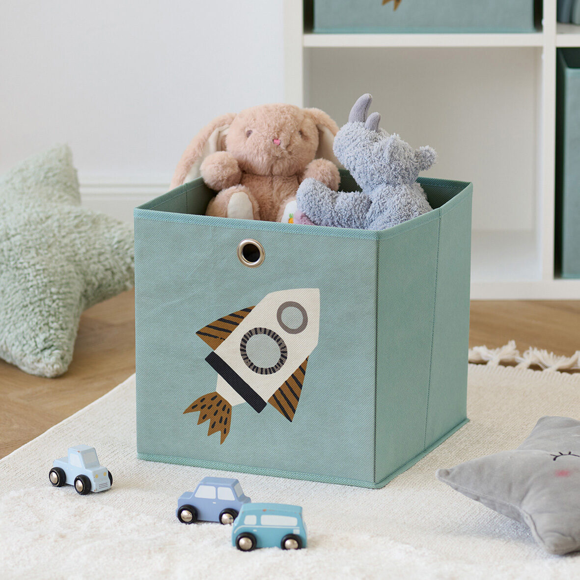 zeller-present-home-aufbewahrungsbox-rocket-vlies-petrol image 5