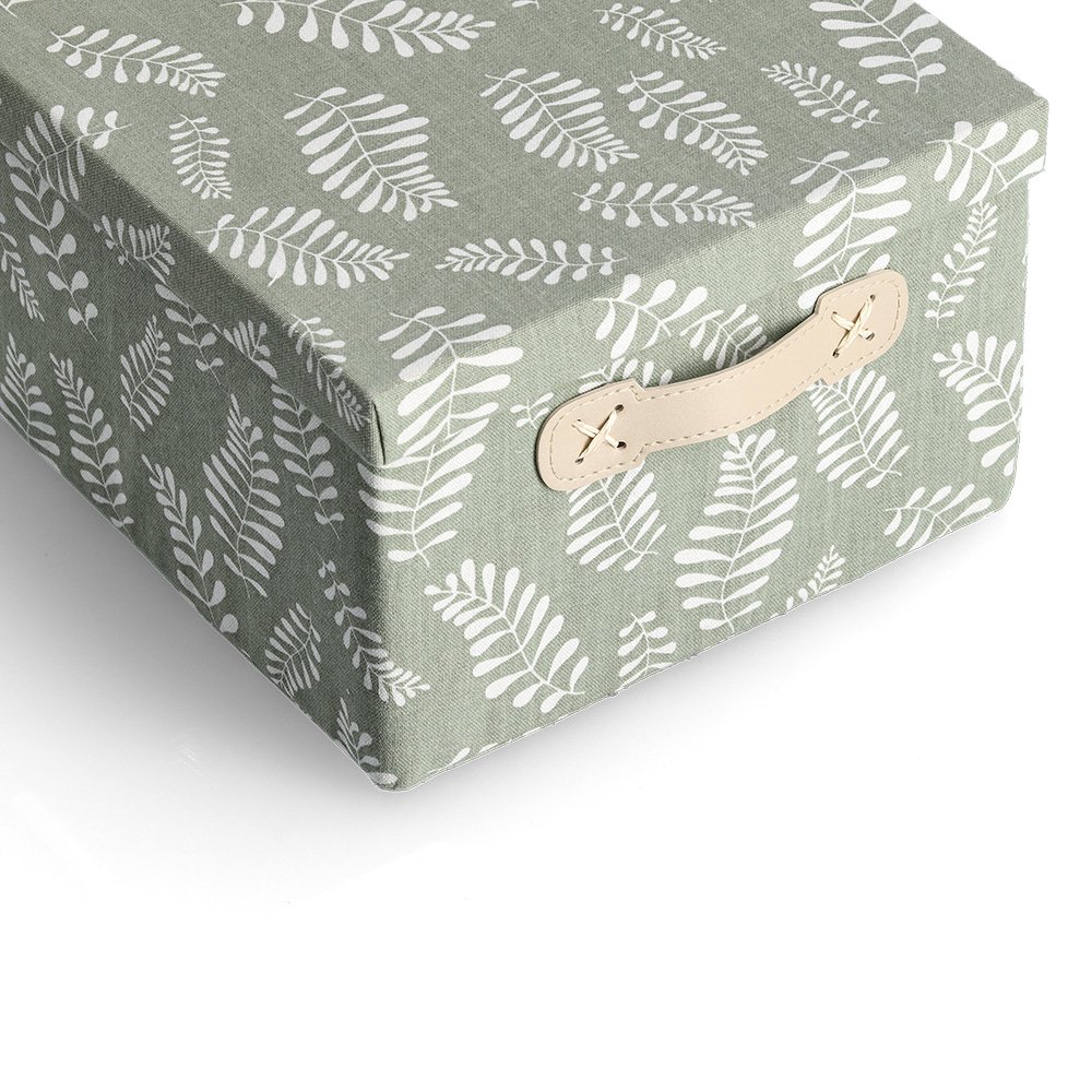 zeller-home-living-aufbewahrungsbox-leaves-stoff-mit-deckel image 4
