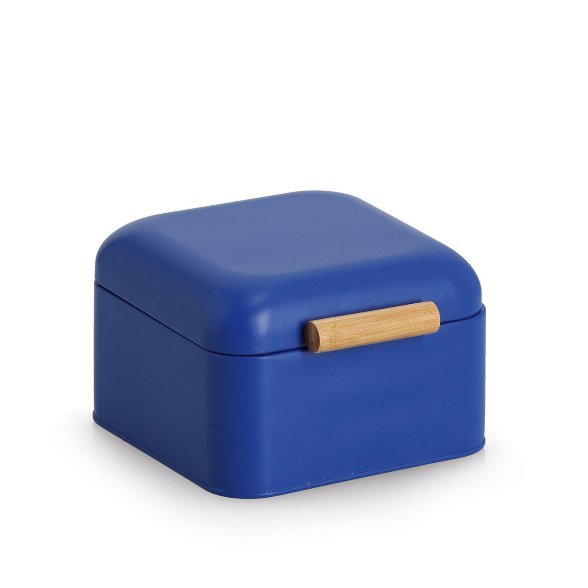 zeller-present-k-che-brotkasten-metall-bambus-blau-retro-2 image 1