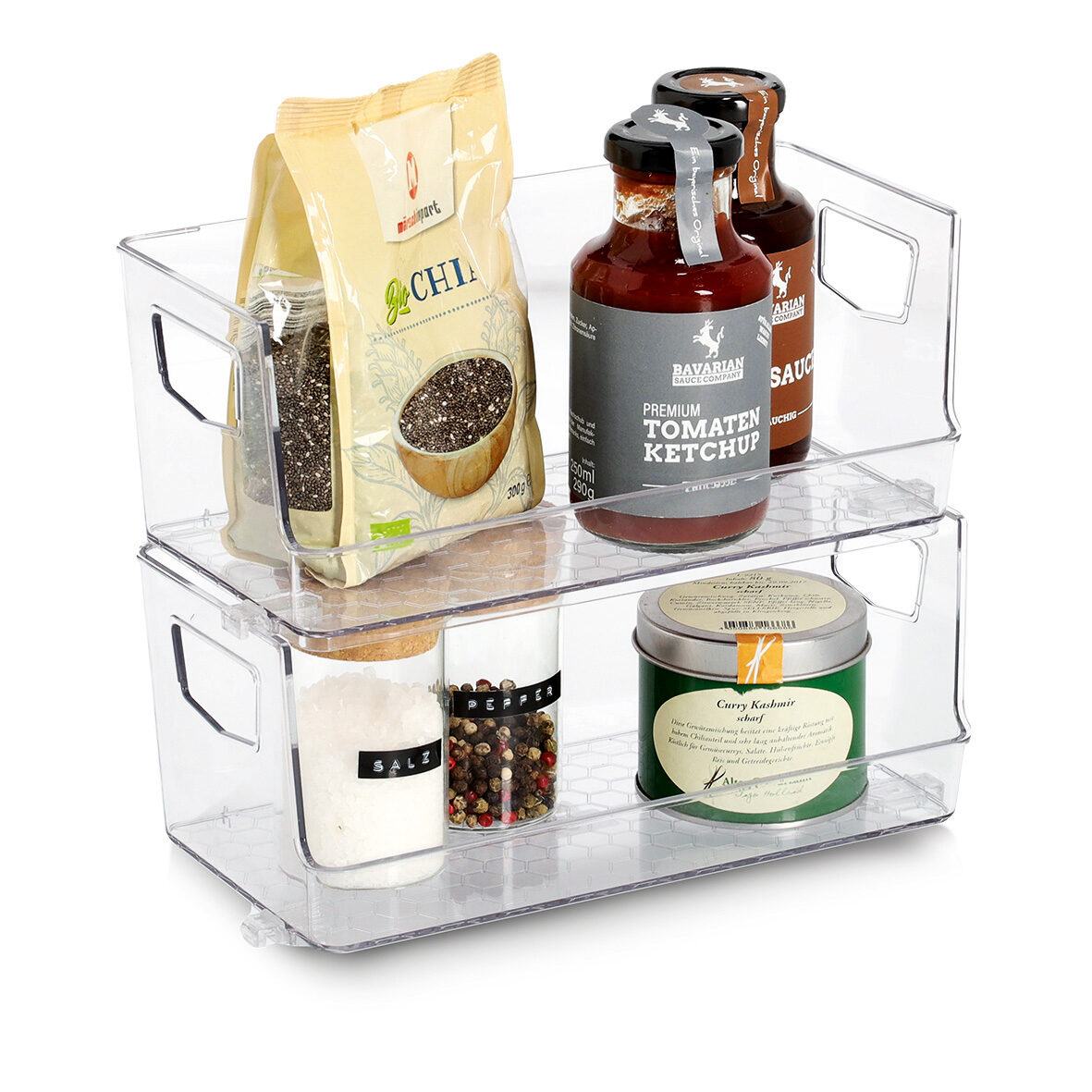 zeller-present-home-living-aufbewahrungsboxen-set-2-tlg-transparent image 3