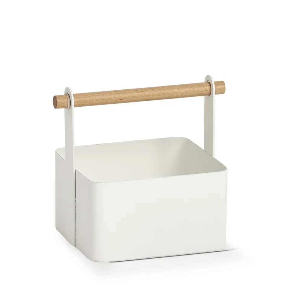 zeller-present-home-living-tragekorb-metall-buche-wei image 1