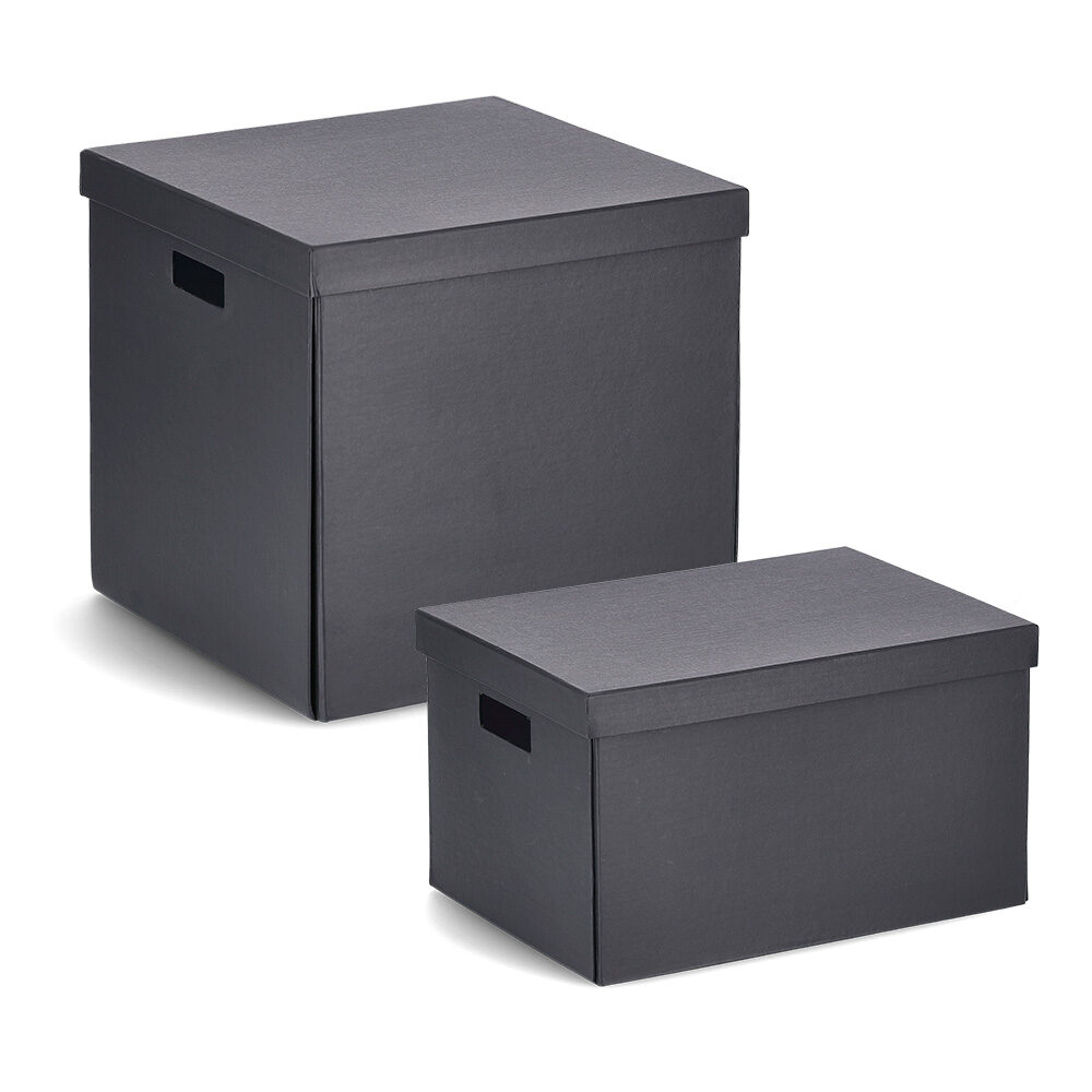 zeller-present-home-living-aufbewahrungsbox-karton-schwarz image 2