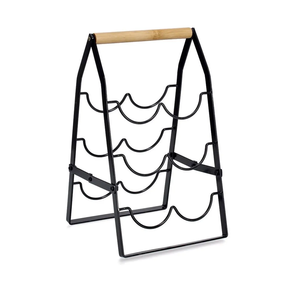 zeller-present-home-living-weinregal-6-flaschen-schwarz-klappbar image 1
