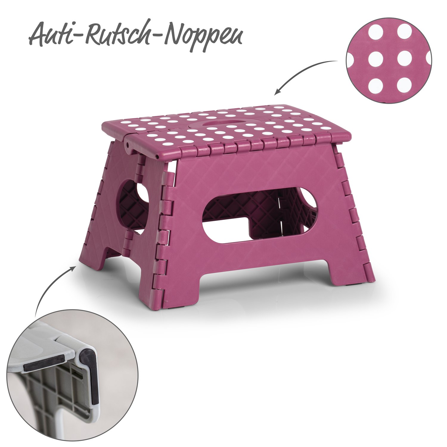 zeller-home-klapphocker-kunststoff-beere-150-kg image 2