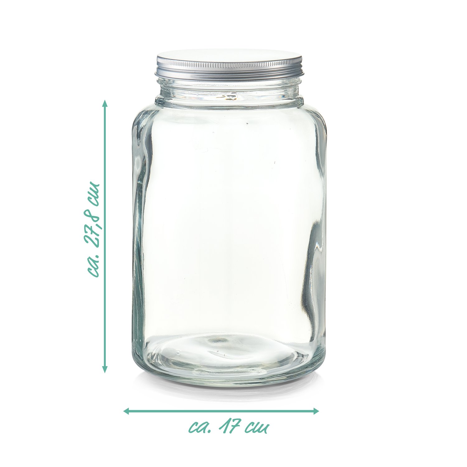 zeller-present-vorratsglas-metalldeckel-4900-ml-glas image 4
