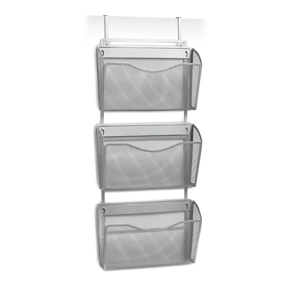 zeller-present-home-living-wand-t-r-magazinhalter-mesh-3-f-cher image 1
