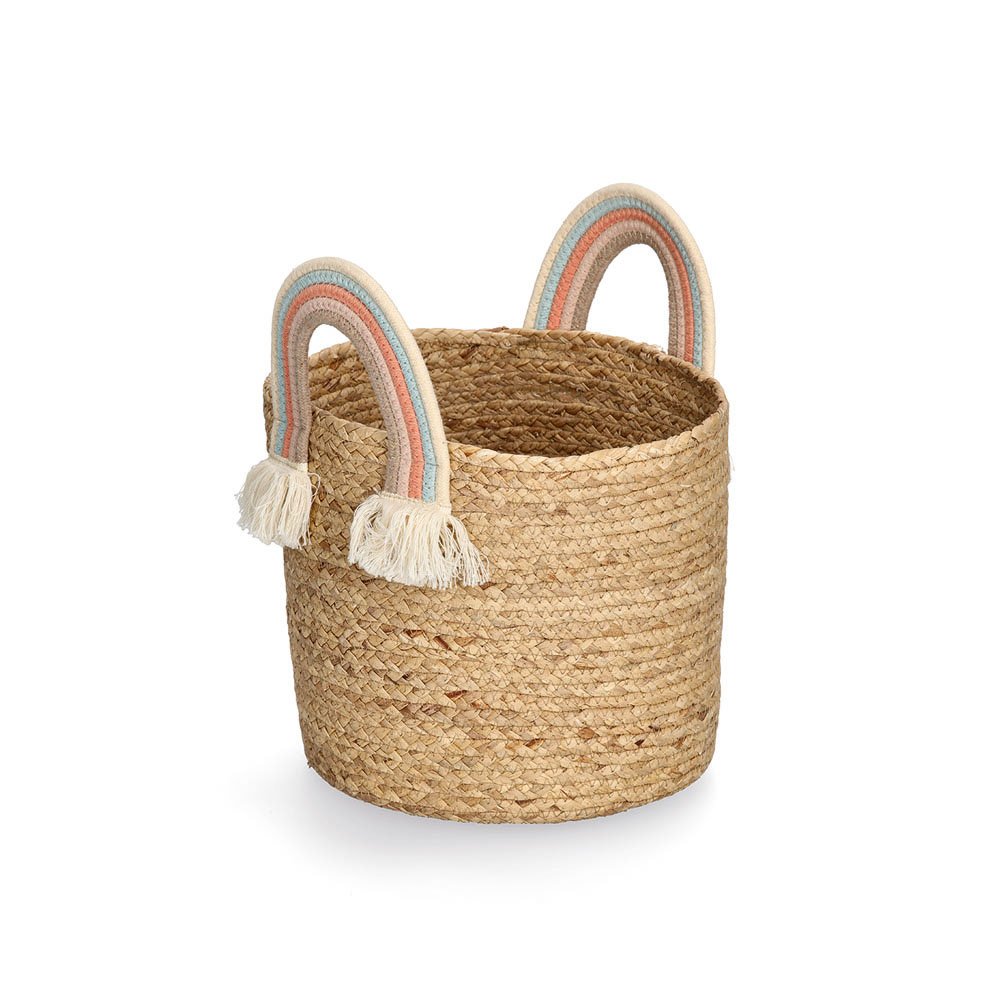 zeller-present-kids-rainbow-aufbewahrungskorb-seegras-spielzeugkorb image 1
