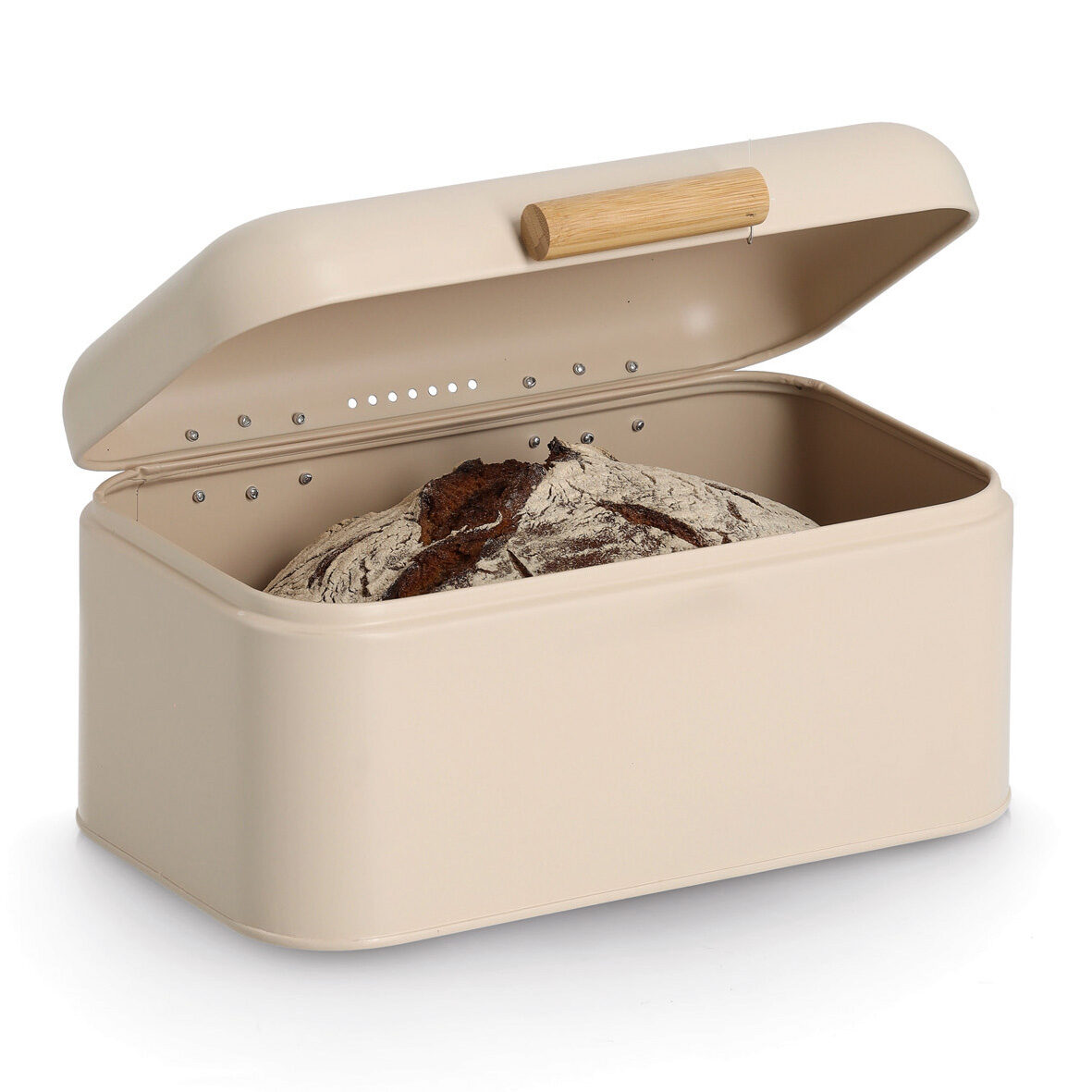 zeller-present-k-che-brotkasten-metall-bambus-beige-retro-2 image 3