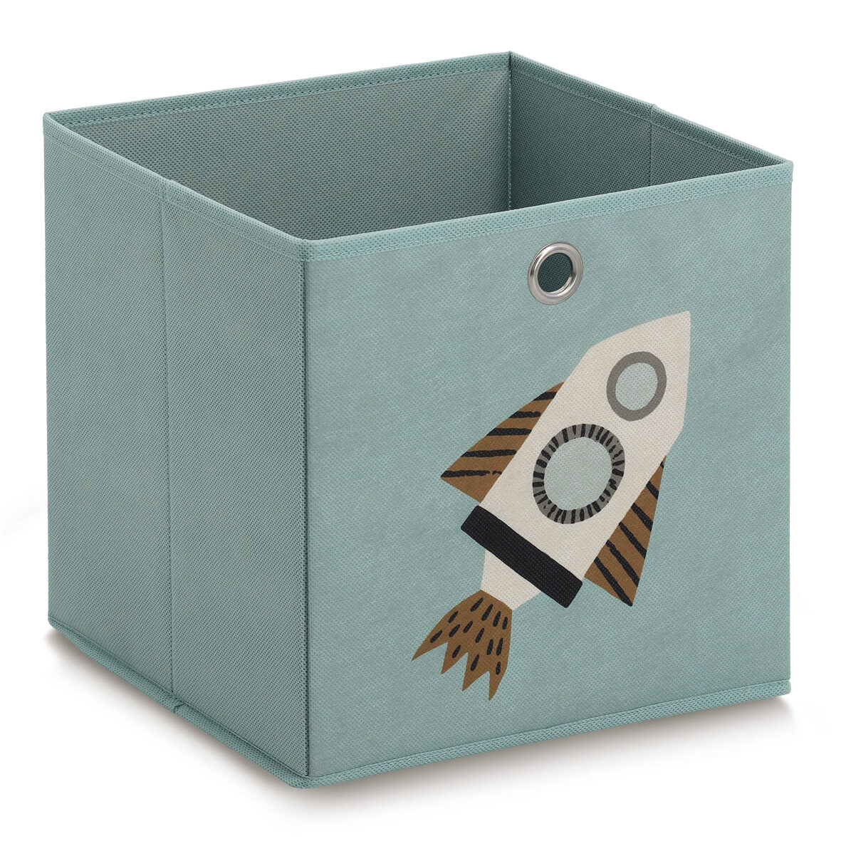 zeller-present-home-aufbewahrungsbox-rocket-vlies-petrol image 1