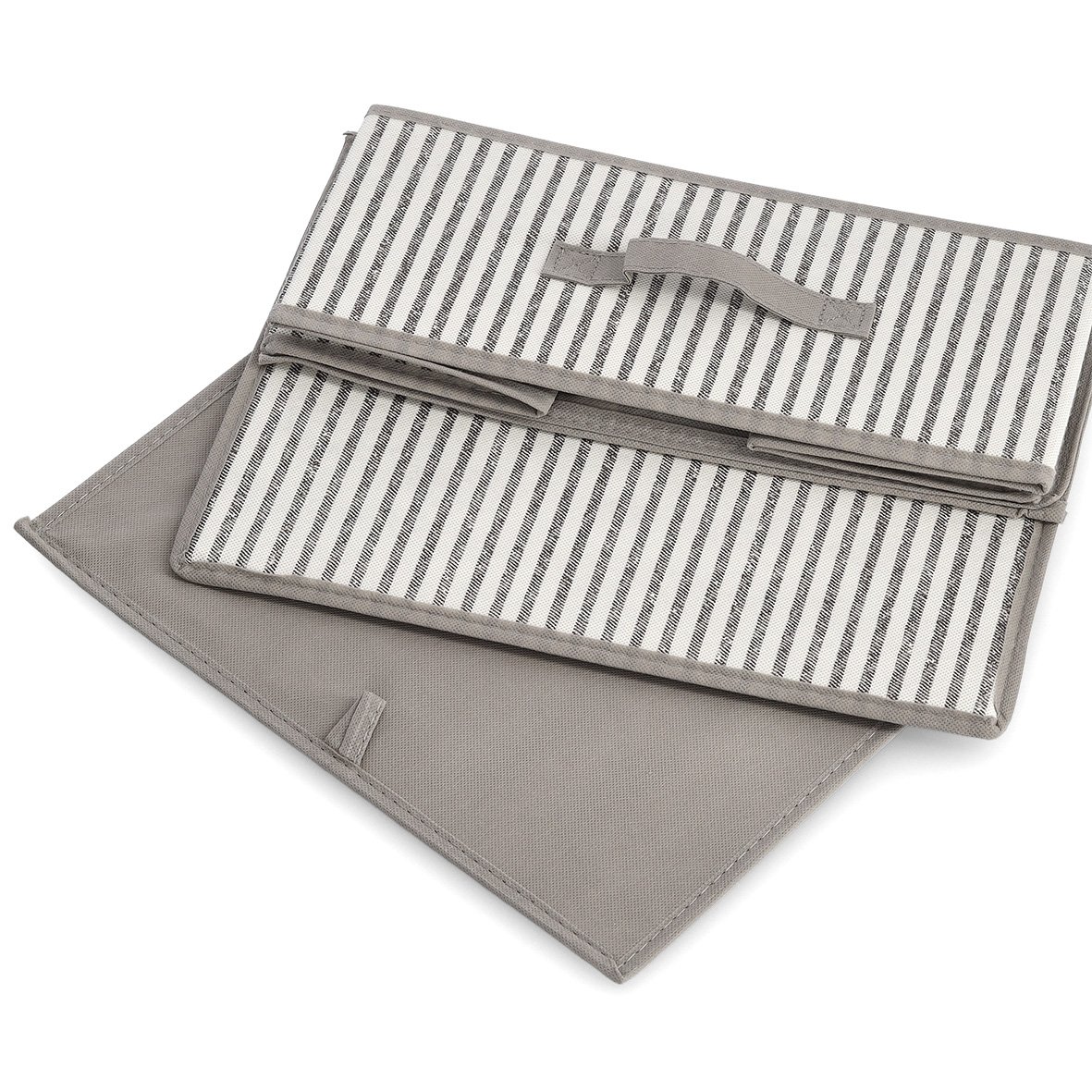 zeller-present-stripes-aufbewahrungsbox-vlies-beige-deckel image 4