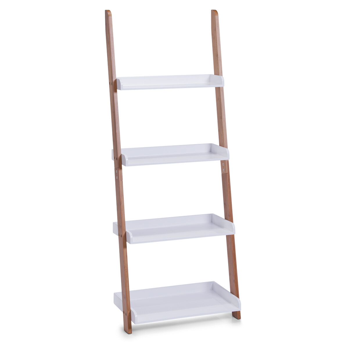 zeller-present-home-leiter-regal-4-ablagen-mdf-bambus-wei image 1