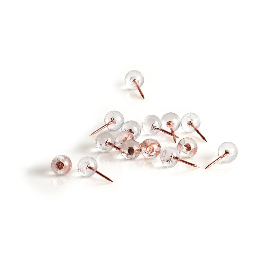 zeller-present-office-push-pins-set-ball-ros-gold-25-tlg image 1