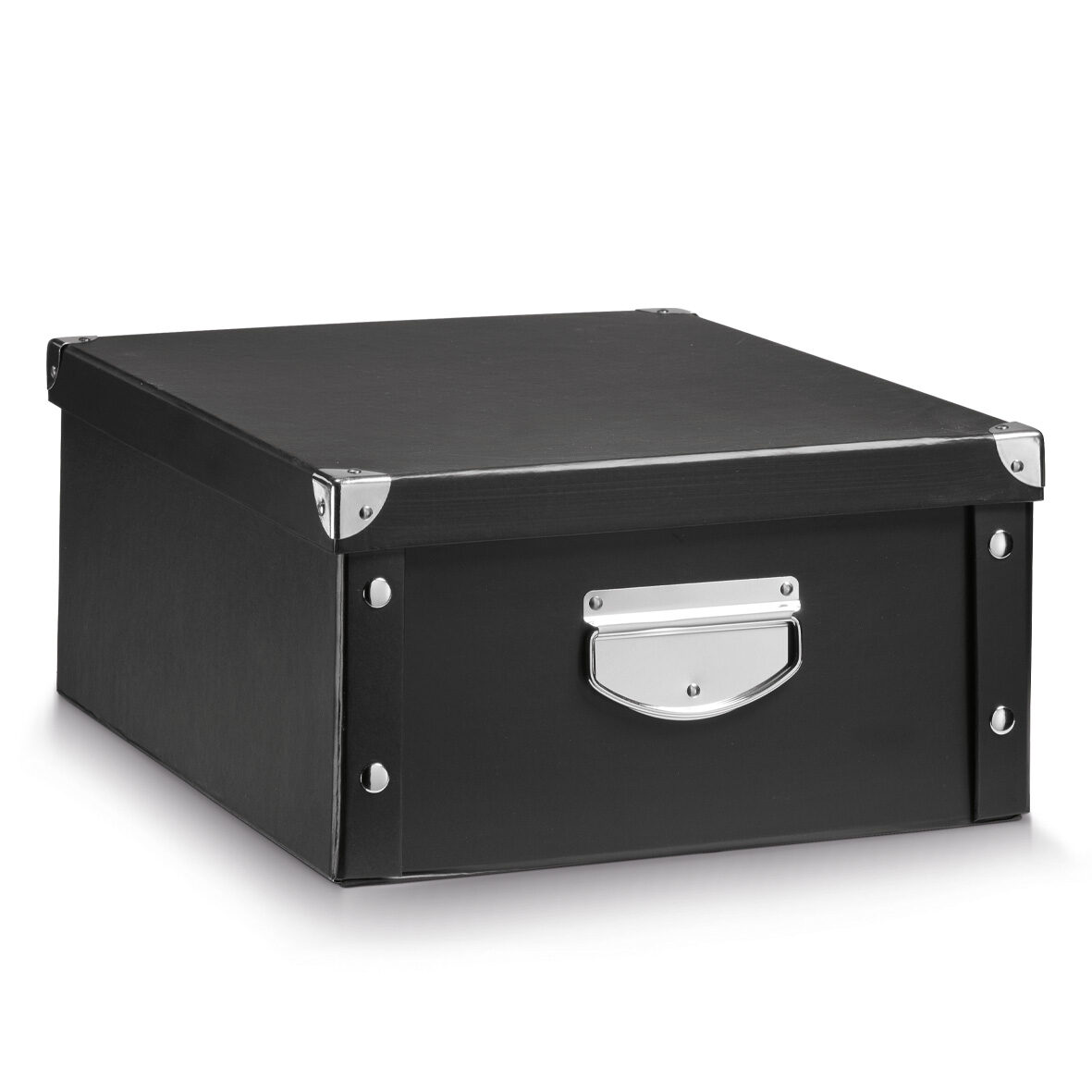 zeller-present-aufbewahrungsbox-pappe-schwarz-mit-deckel-2 image 1