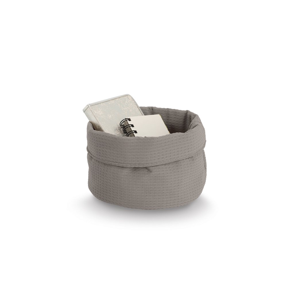 zeller-present-home-aufbewahrungskorb-waffelpiqu-taupe image 3