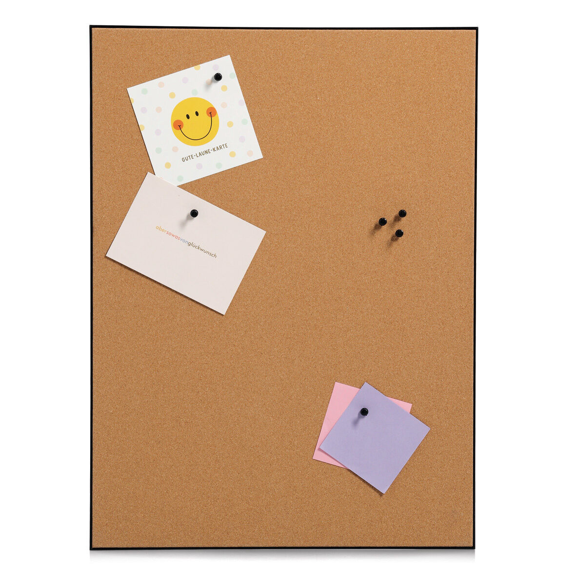 zeller-present-office-pinboard-kork-schwarz-mit-pins image 2