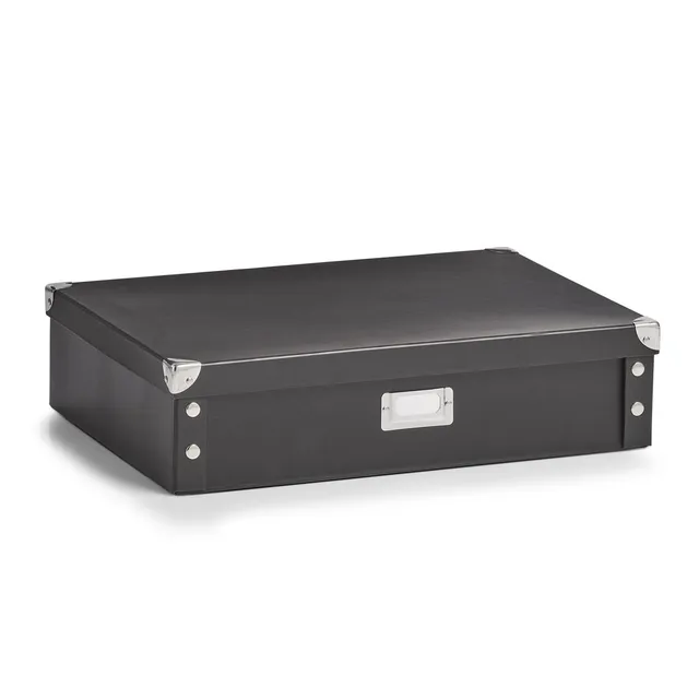 zeller-present-home-living-krawatten-g-rtelbox-pappe-schwarz image 1
