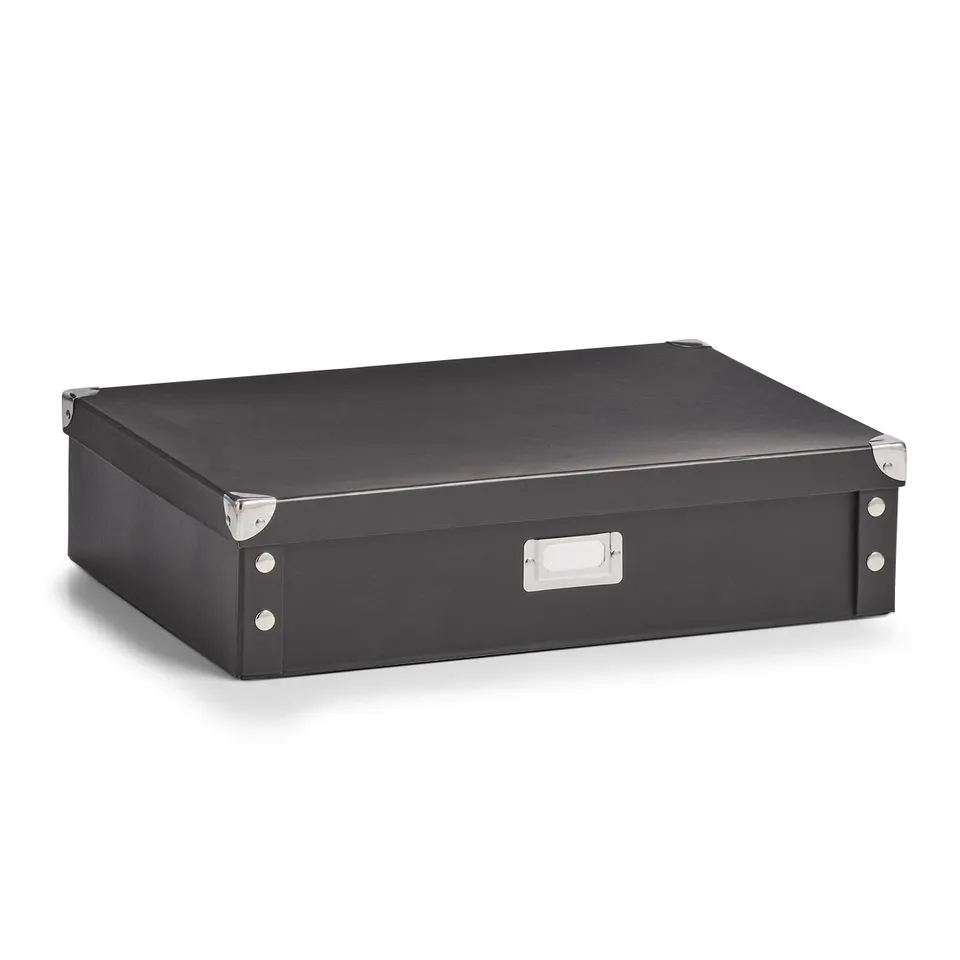 zeller-present-home-living-krawatten-g-rtelbox-pappe-schwarz image 1