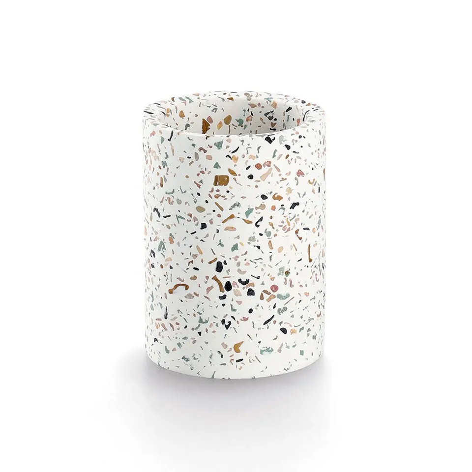 zeller-present-bad-zahnputzbecher-terrazzo-zement image 1