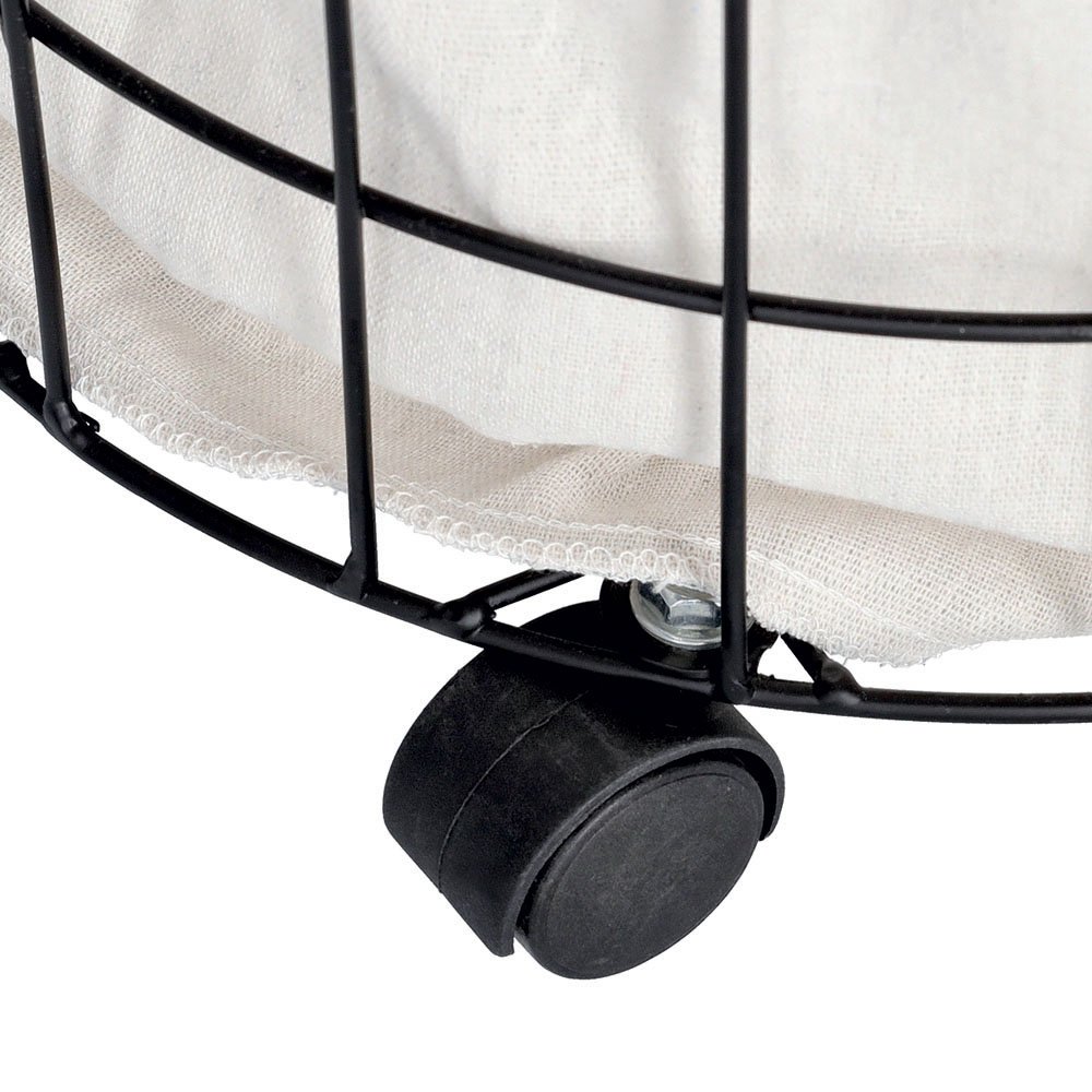 zeller-present-home-living-w-schekorb-mit-rollen-schwarz image 3