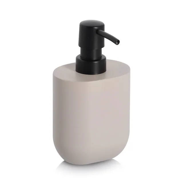 zeller-present-bad-seifenspender-greige-polyresin-matt image 1