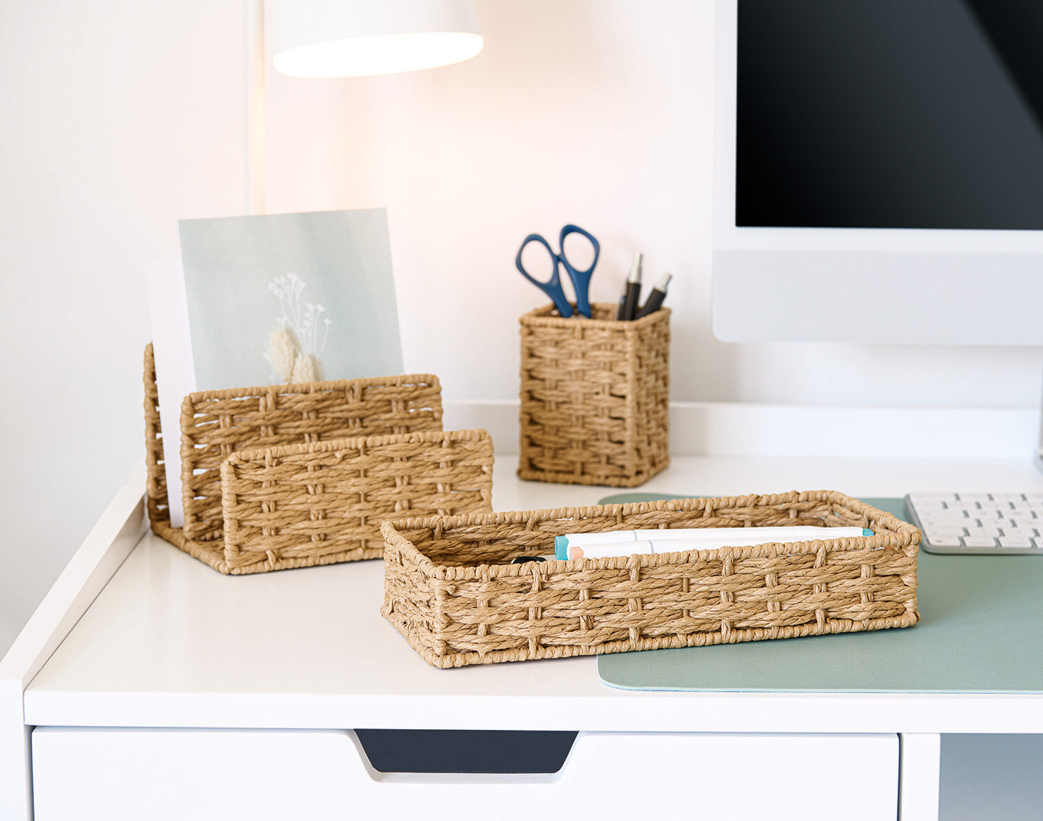 zeller-present-office-stiftehalter-papiergeflecht-natur image 8