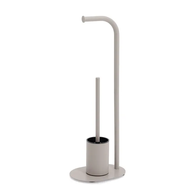 zeller-bad-wc-garnitur-metall-greige-mit-b-rste image 1