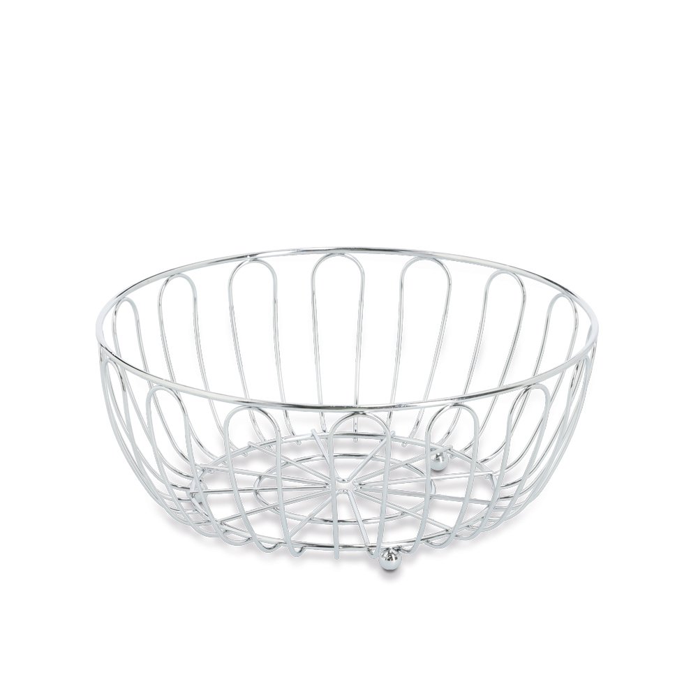 zeller-present-obstkorb-metall-verchromt-fruchtkorb image 1