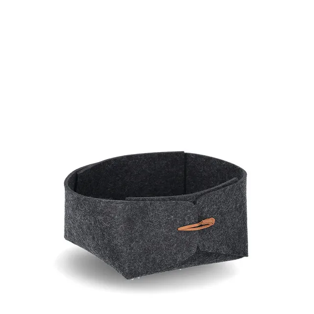 zeller-present-aufbewahrungskorb-filz-anthrazit-flach image 1