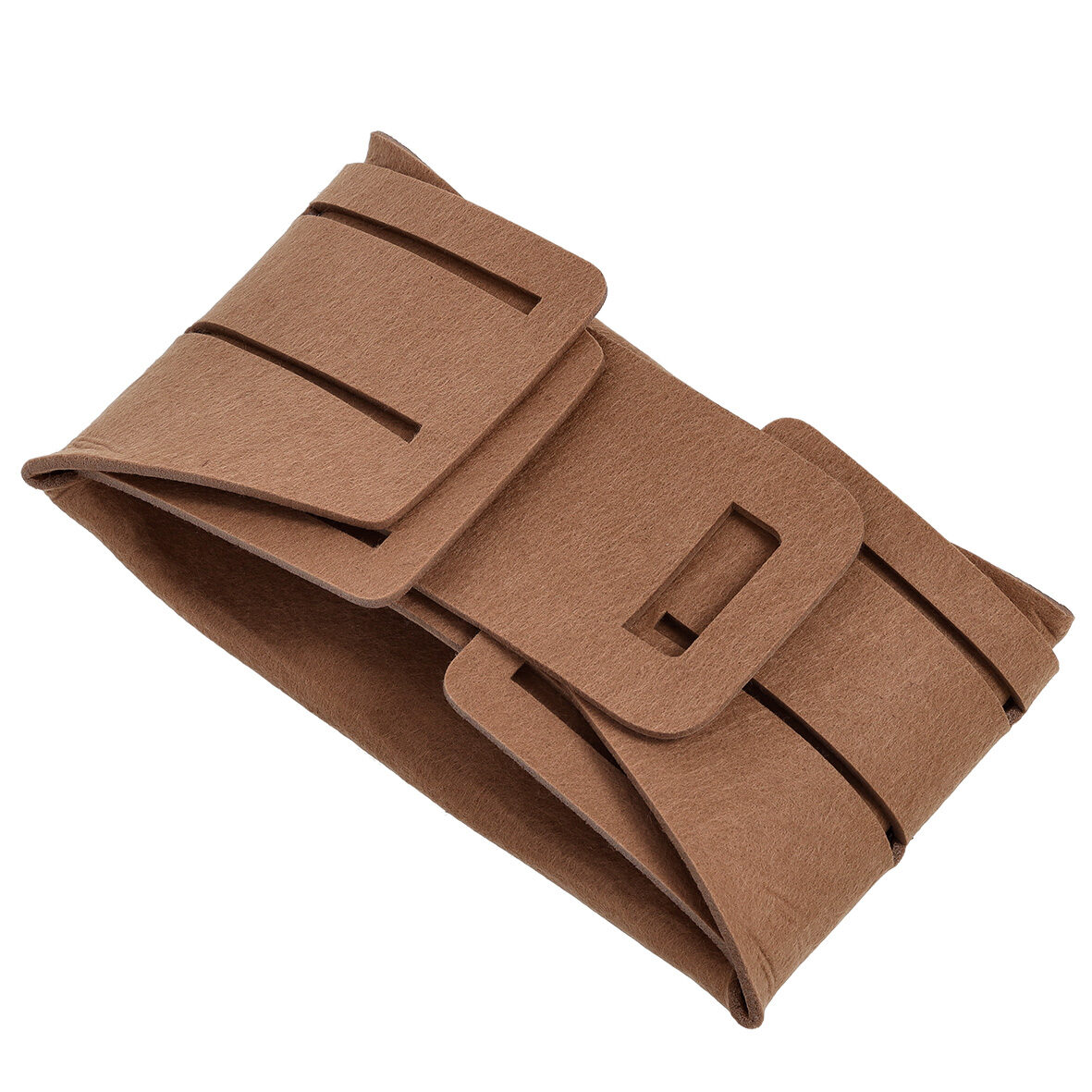 zeller-present-home-living-aufbewahrungskorb-filz-cognac-faltbar image 2