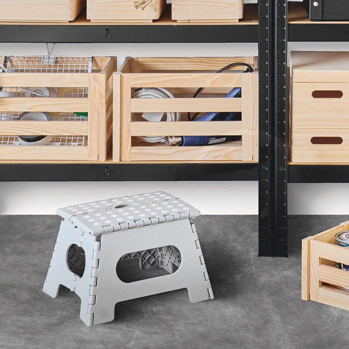 zeller-present-klapphocker-kunststoff-grau-150kg-klappbar image 7