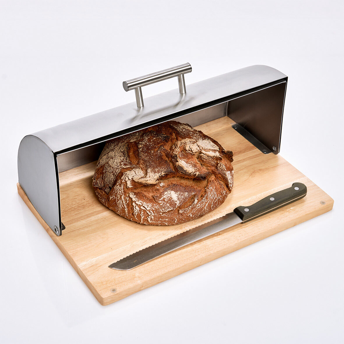 zeller-present-k-che-brotkasten-edelstahl-gummibaum-brotdose image 3