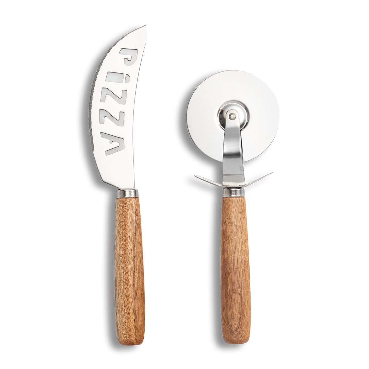 zeller-present-k-che-pizza-schneide-set-2-tlg-akazie-edelstahl image 1