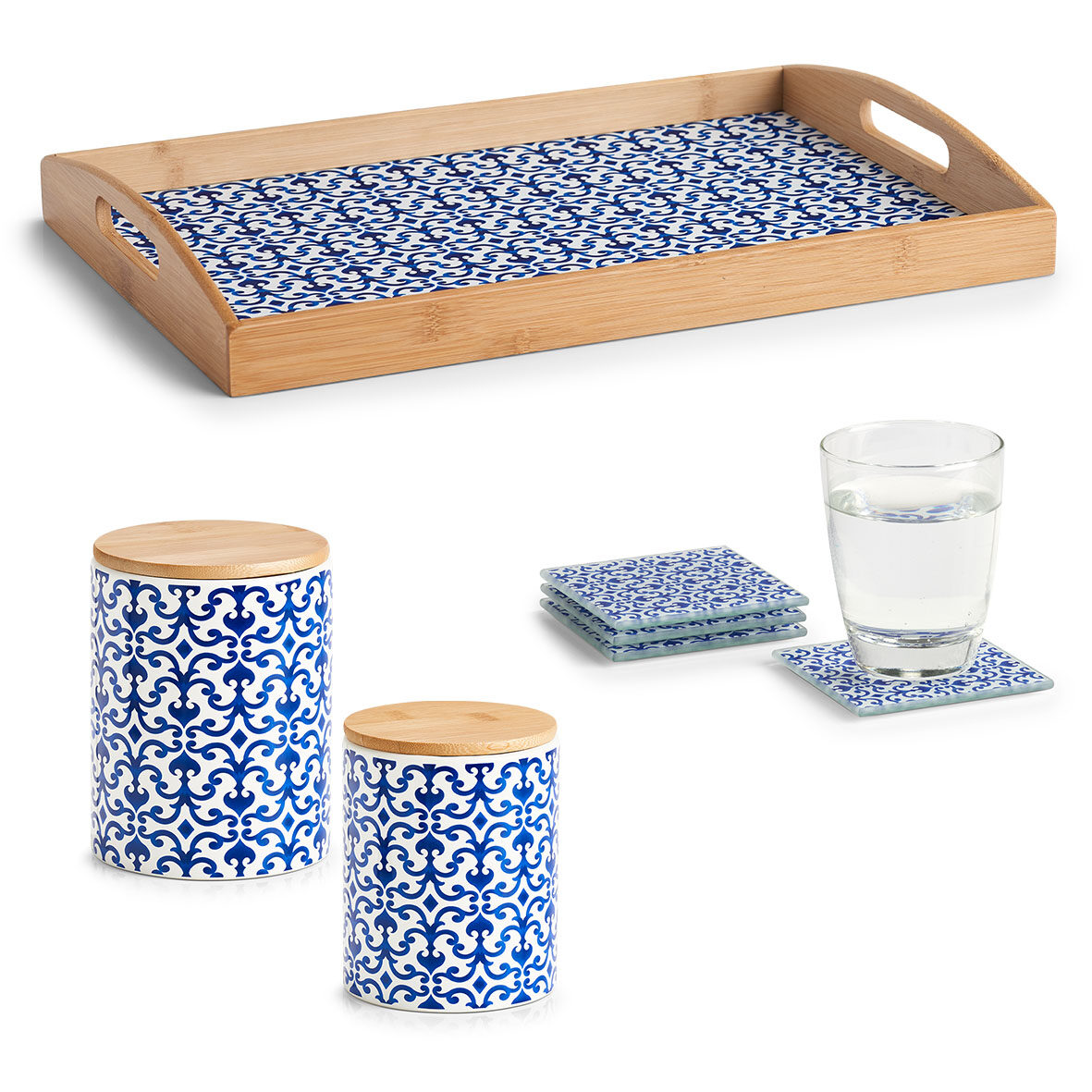 zeller-table-glasuntersetzer-set-marokko-4-teilig-blau image 6