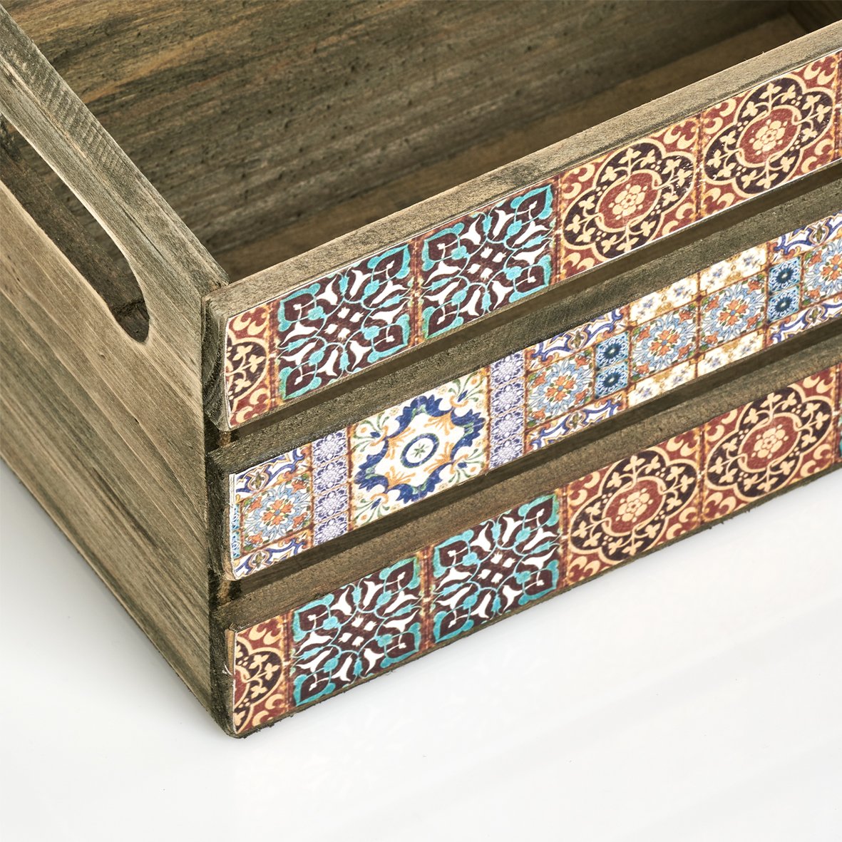 zeller-present-home-living-deko-kiste-mosaik-holz-bunt image 3