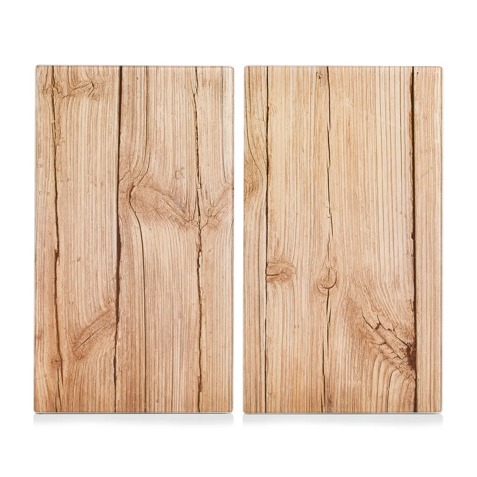 zeller-present-k-che-herdabdeckplatten-wood-glas-2-tlg image 1