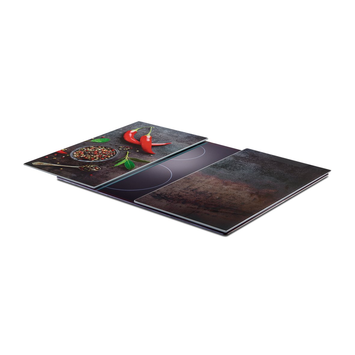 zeller-k-che-herdabdeckplatten-chili-glas-2-tlg-hitzebest-ndig image 4