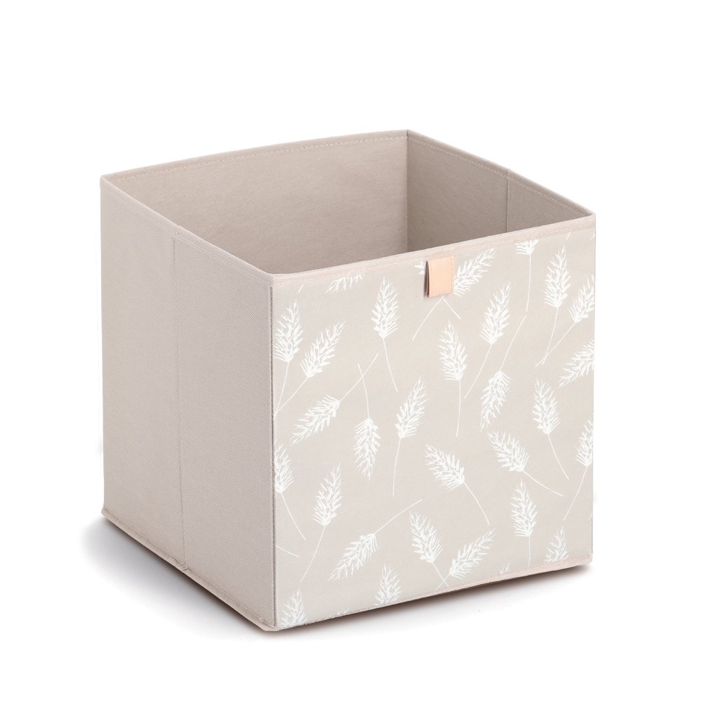 zeller-present-home-aufbewahrungsbox-pampasgrass-vlies-beige-bedruckt image 1