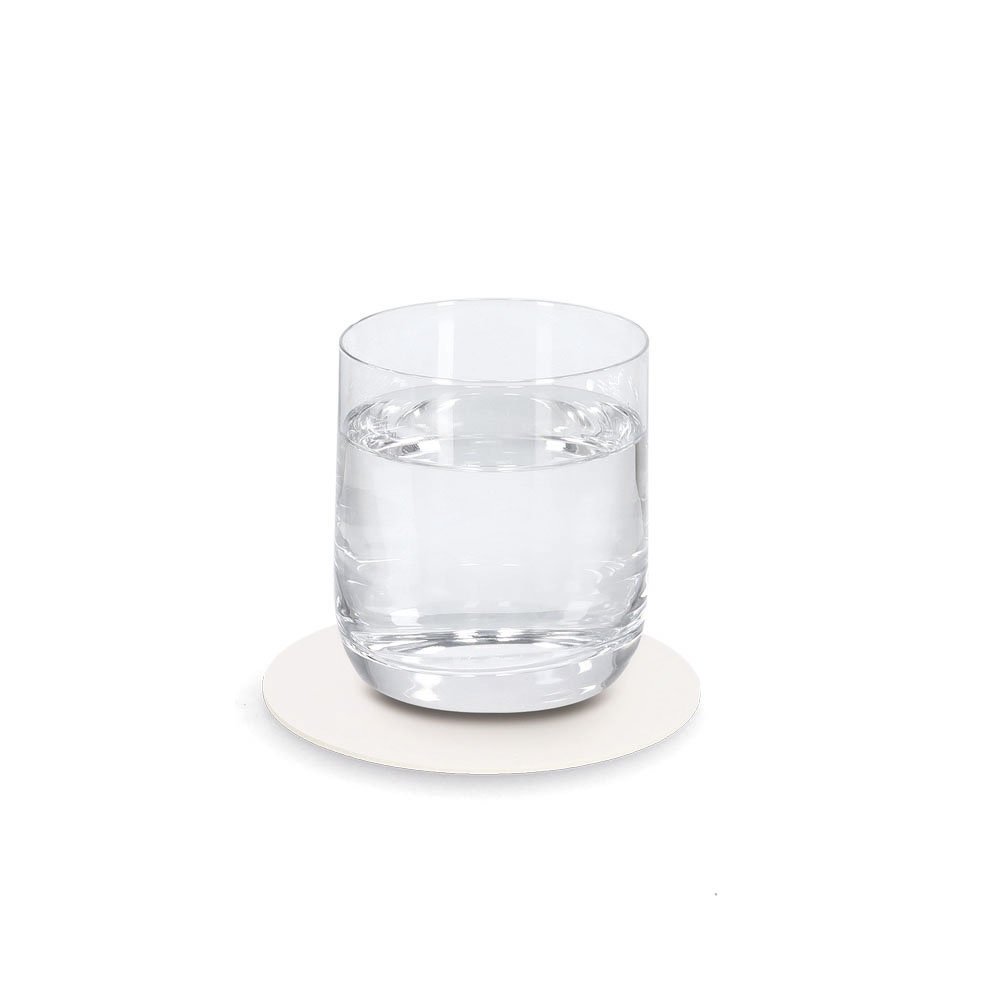 zeller-present-table-glasuntersetzer-kunstleder-wei-4er-set image 2