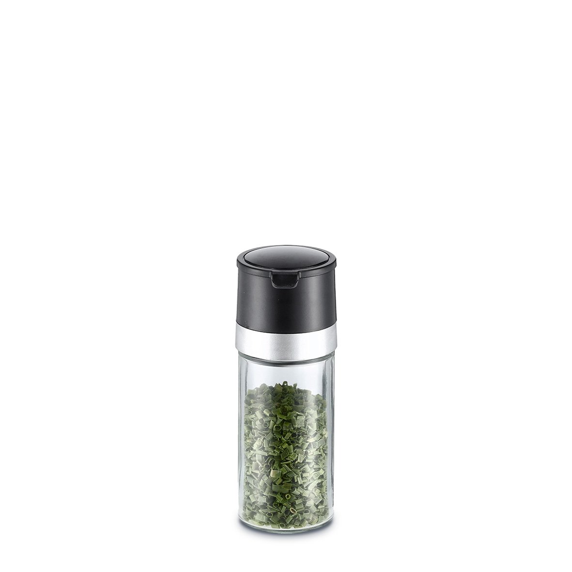 zeller-present-salz-pfefferm-hle-glas-schwarz-keramik image 2