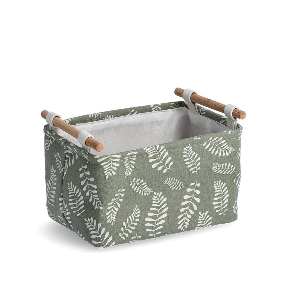 zeller-present-leaves-aufbewahrungskorb-baumwolle-blattdesign image 1