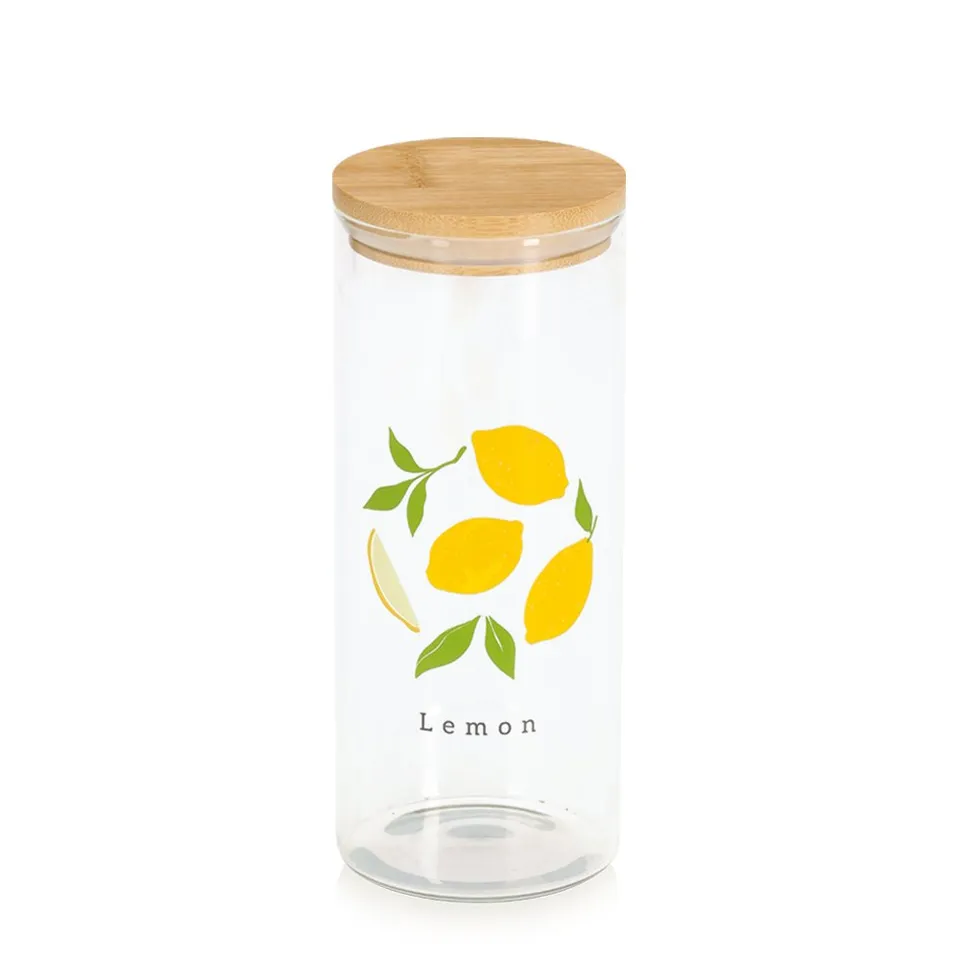 zeller-present-lemon-vorratsglas-1150-ml-bambusdeckel image 1
