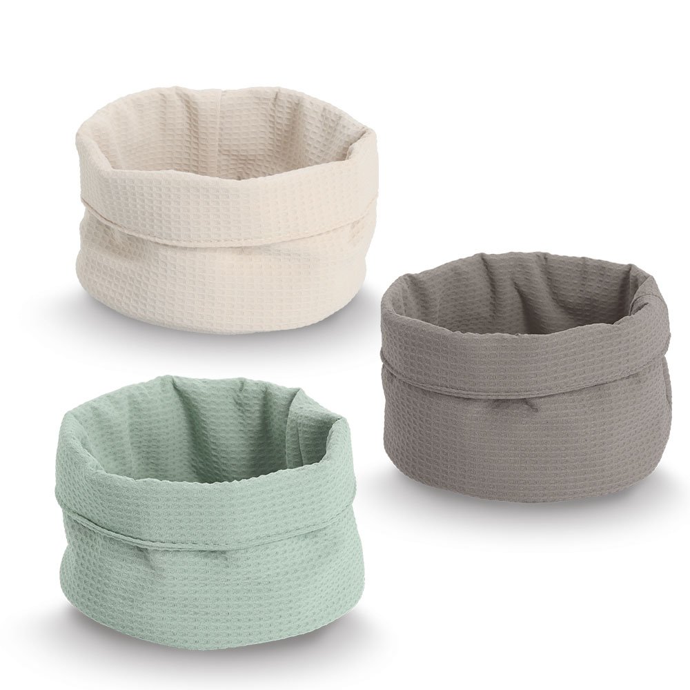 zeller-present-aufbewahrungskorb-waffelpiqu-creme-polyester image 5