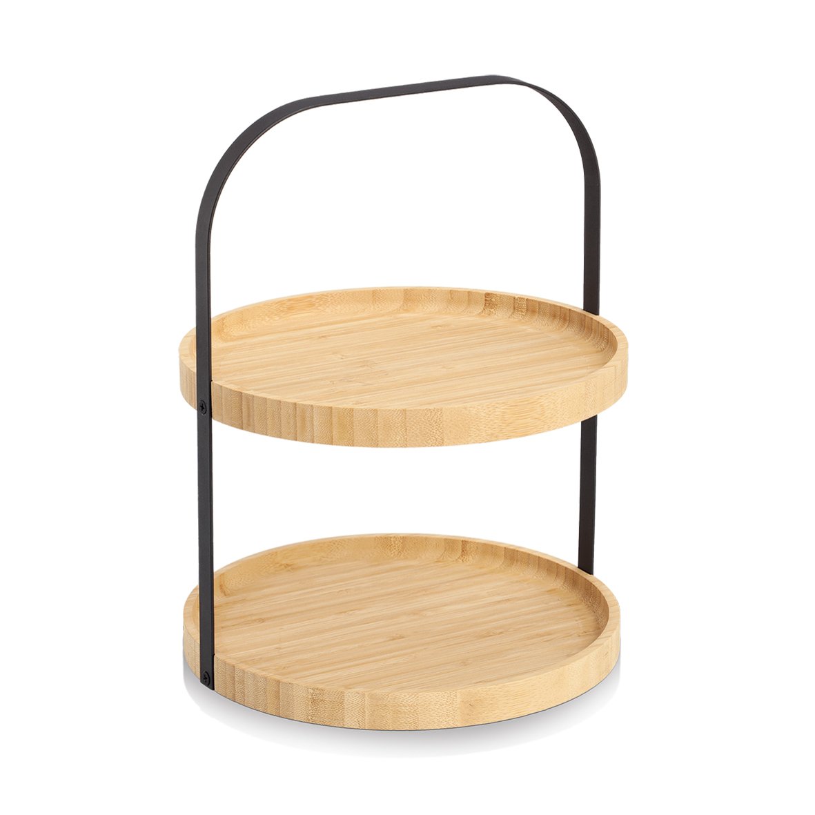 zeller-table-etagere-bambus-metall-schwarz-2-st-ckig image 1