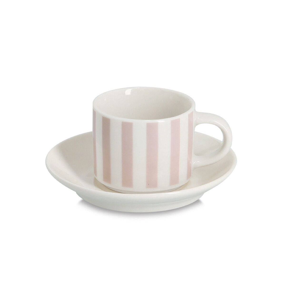 zeller-present-k-che-stripes-espresso-set-8-tlg-porzellan-beige image 2