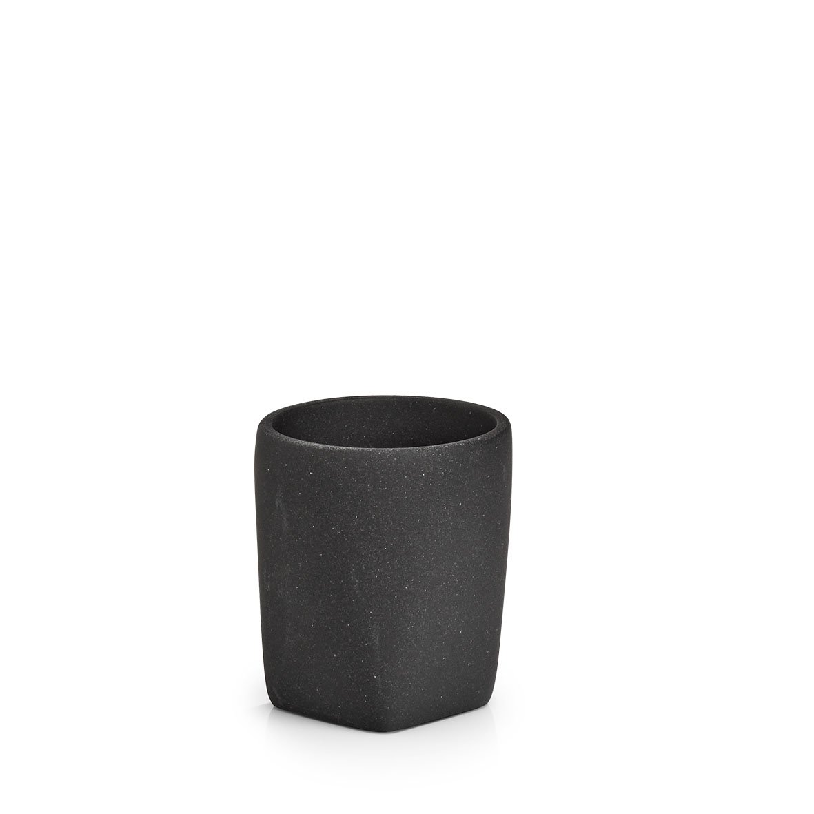 zeller-present-dark-stone-zahnputzbecher-schwarz-polyresin image 1