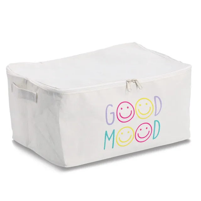 zeller-present-aufbewahrungsbox-good-mood-reissverschluss-creme image 1