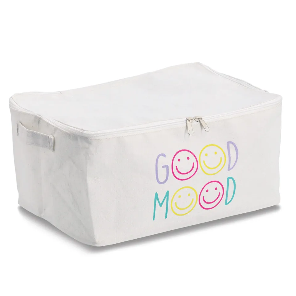 zeller-present-aufbewahrungsbox-good-mood-reissverschluss-creme image 1